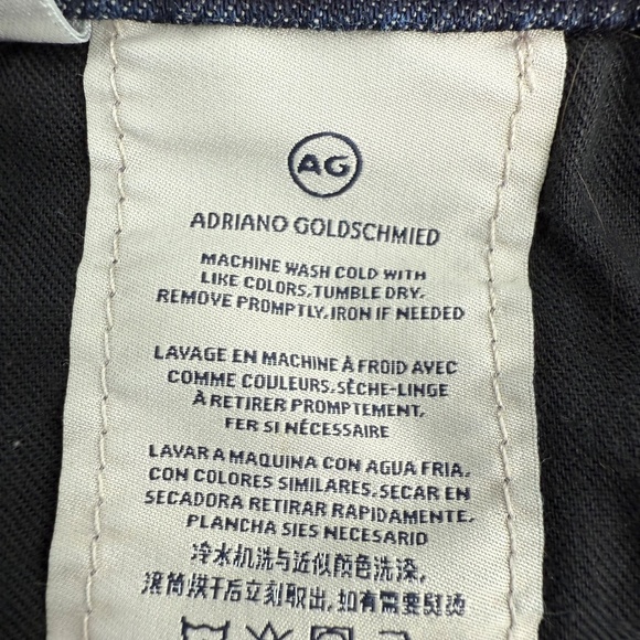 AG Adriano Goldschmied Jeans Women 28 Blue Stevie Cuff Slim Straight Denim - Picture 9 of 15